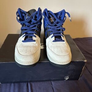 Nike Blue and White High-Top Sneakers